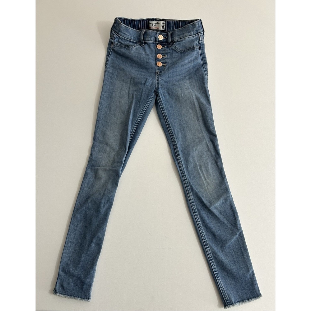 Abercrombie‎ & Fitch Kids Button‑Fly Jegging Jeans – Medium Wash – Size 11/12